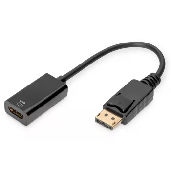 DIGITUS DP - HDMI Cable 20cm black DP - HDMI type A M/F HDMI 2.0