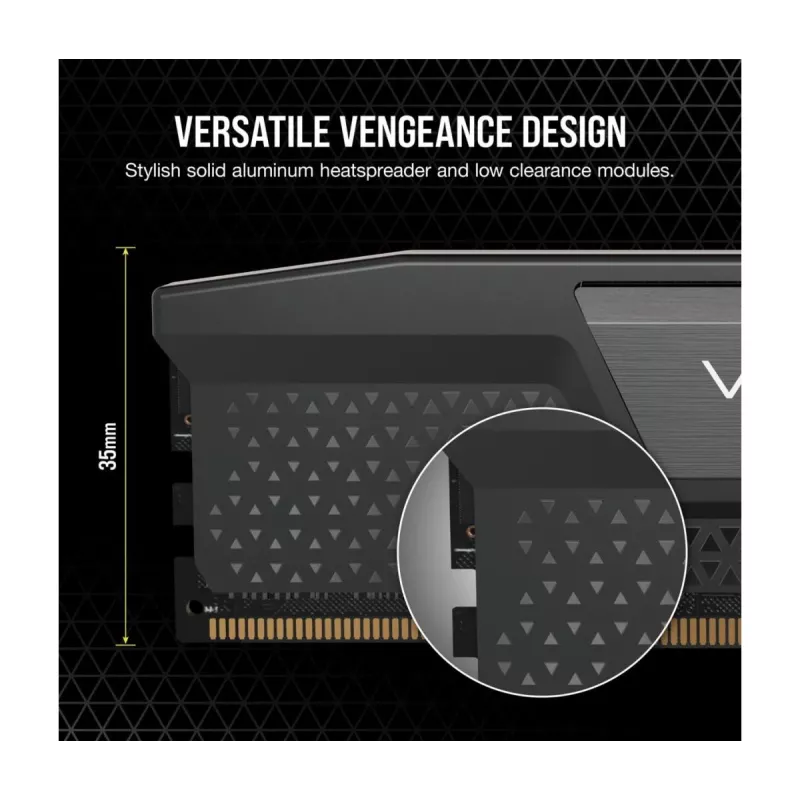 CORSAIR Memory 64GB - DDR5 (2x32gb) Dram 5600mt/s CL40 Memory Kit - Black Vengeance