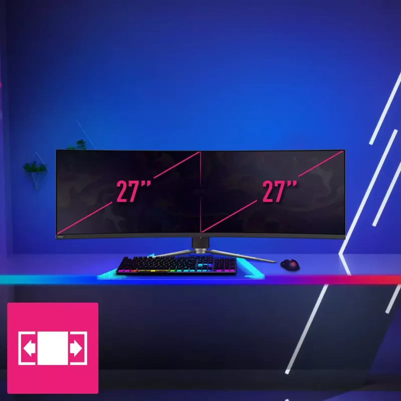 MSI MPG 491CQPDE QD-OLED computer monitor 124.5 cm (49 inch) 5120 x 1440 pixels DQHD Black