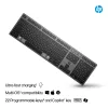 HP 725 Multi-Device Rechargeable Wireless Keyboard, Full-size (100%), Wireless, RF Wireless + Bluetooth, Black