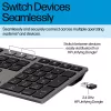 HP 725 Multi-Device Rechargeable Wireless Keyboard, Full-size (100%), Wireless, RF Wireless + Bluetooth, Black