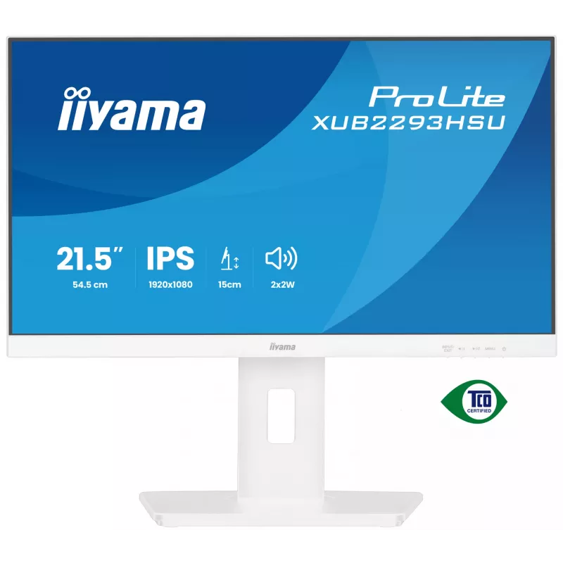 iiyama ProLite XUB2293HSU-W7 computer monitor 54.6 cm (21.5 inch) 1920 x 1080 pixels Full HD LED White