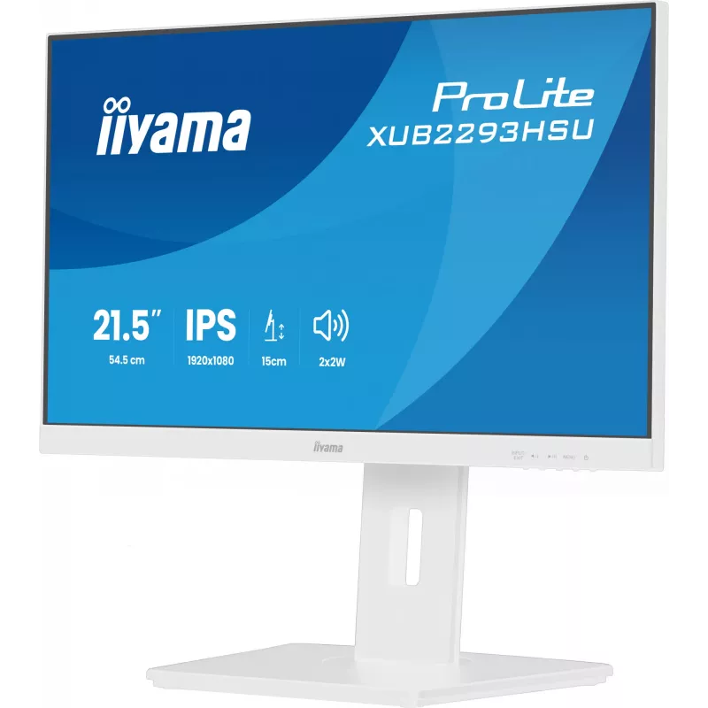 iiyama ProLite XUB2293HSU-W7 computer monitor 54.6 cm (21.5 inch) 1920 x 1080 pixels Full HD LED White