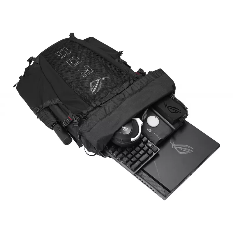 ASUS ROG Archer ErgoAir backpack Gaming backpack Black EVA (Ethylene Vinyl Acetate), Lycra, Nylon