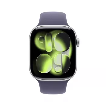 Smartwatch Apple Watch Series 11 GPS + Cellular 46mm Silver Aluminium Case with Purple Fog Sport Band - S/M
