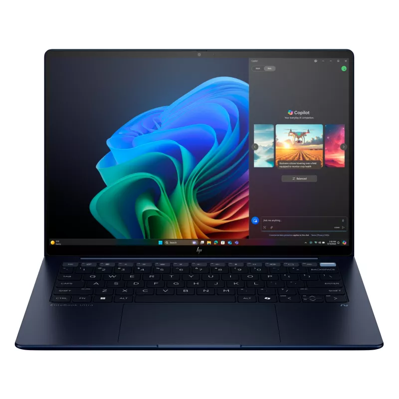 HP EliteBook Ultra G1i Next Gen AI PC Wolf Pro Security Edition Copilot+ PC Intel Core Ultra 7 258V Laptop 35.6 cm (14 inch) Touchscreen 2.8K 32 GB LPDDR5x-SDRAM Wi-Fi 7 (802.11be) Windows 11 Pro Blue