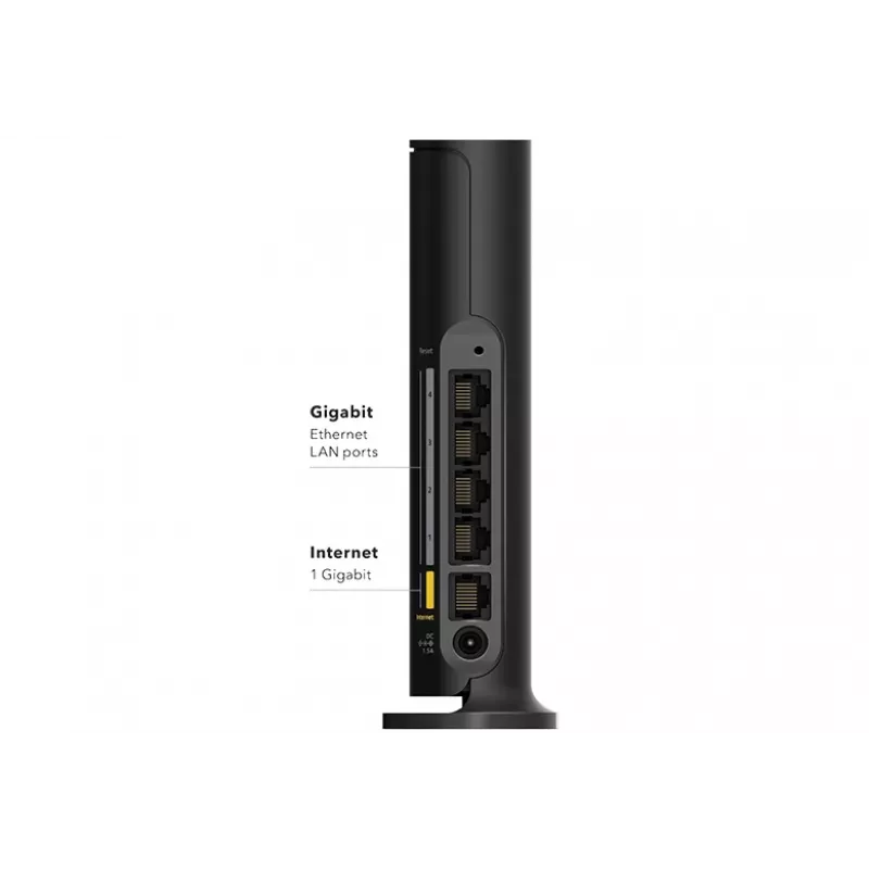 NETGEAR 4-Stream AX1800 wireless router Gigabit Ethernet Dual-band (2.4 GHz / 5 GHz) Black