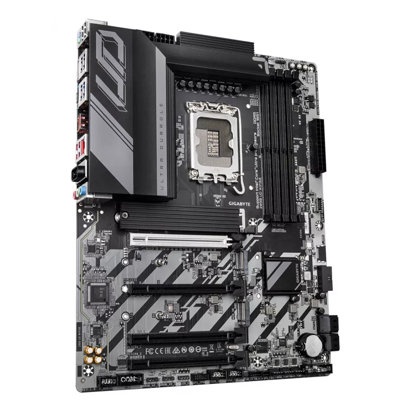 GIGABYTE Z890 UD WIFI6E Motherboard - Supports Intel Core Ultra (Series 2) CPUs, 12+1+2 phases VRM, up to 8800MHz DDR5 (OC), 1xPCIe 5.0 + 2xPCIe 4.0, Wi-Fi 6E, 2.5GbE LAN, USB 4