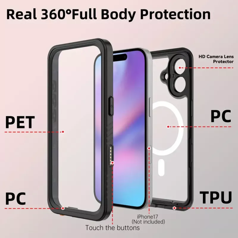 Cover 4smarts iPhone 17 16 cm (6.3 inch) Black Transparent