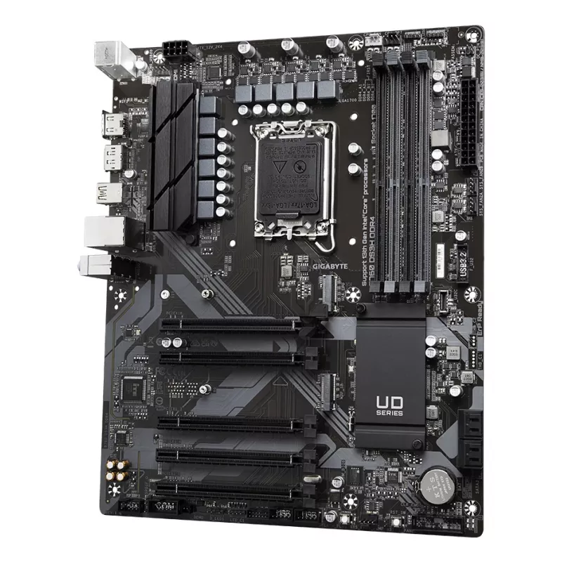 GIGABYTE B760 DS3H DDR4 Motherboard - Supports Intel Core 14th CPUs, 18+2+1 Phases Digital VRM, up to 5333MHz DDR4 (OC), 2xPCIe 4.0 M.2, GbE LAN, USB 3.2 Gen 2