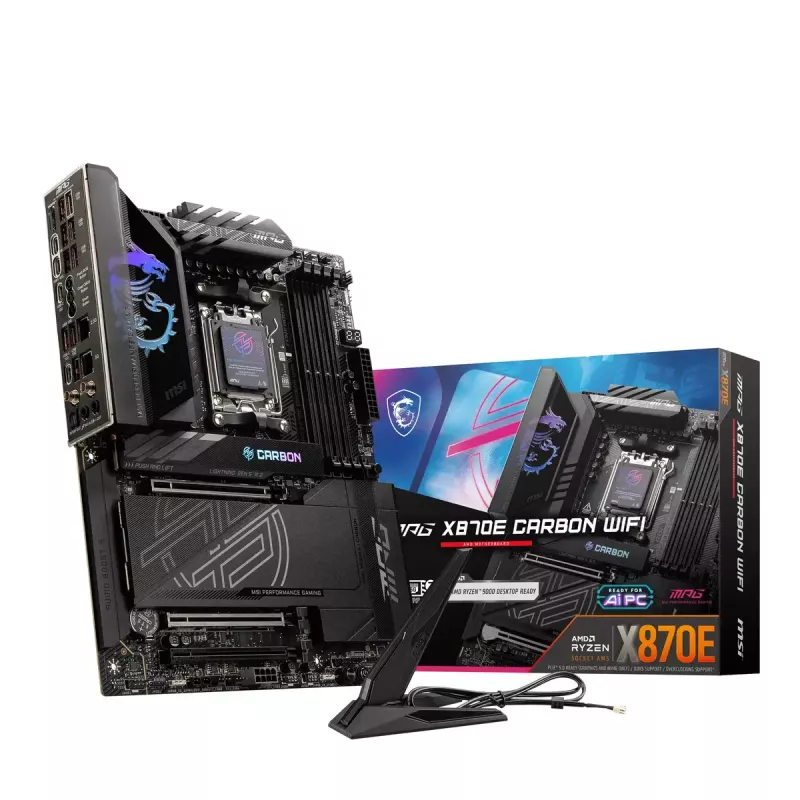 Motherboard MSI MPG X870E CARBON WIFI — AMD X870E, Socket AM5, ATX, DDR5 up to 256 GB, Wi‑Fi 7