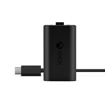 Charge kit Microsoft Xbox One Play & Charge Kit — rechargeable wired battery pack with USB Type-C, black, matt finish