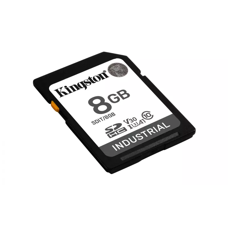 Kingston Technology 8G SDHC Industrial pSLC, 8 GB, SDXC, Class 10, UHS-I, 100 MB/s, 80 MB/s