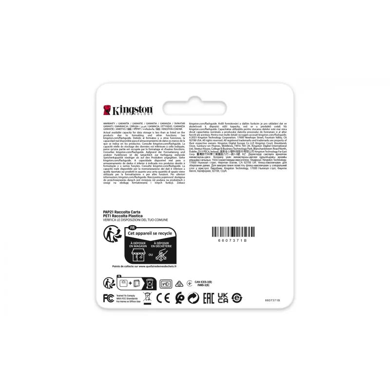 Kingston Technology 8G SDHC Industrial pSLC, 8 GB, SDXC, Class 10, UHS-I, 100 MB/s, 80 MB/s