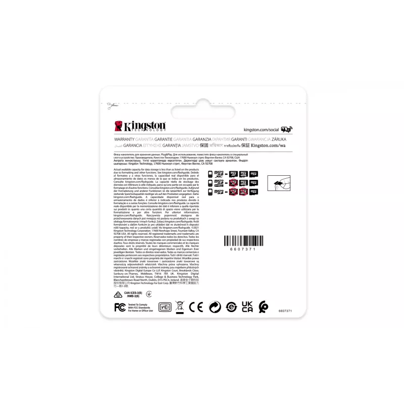Kingston Technology 32GB microSDHC Industrial C10 A1 pSLC Card Single Pack w/o Adapter