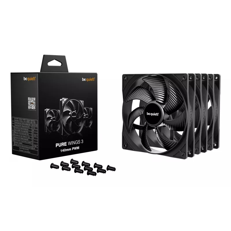 be quiet! Pure Wings 3 140mm | PWM Triple Pack Computer case Fan 14 cm Black 3 pc(s)