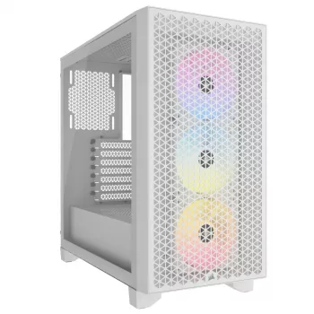 CORSAIR Mid-tower Pc Case - 3000d RGB Airflow - White