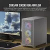 CORSAIR Mid-tower Pc Case - 3000d RGB Airflow - White