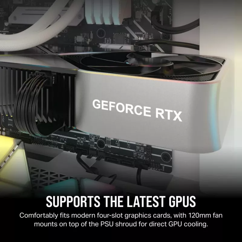 CORSAIR Mid-tower Pc Case - 3000d RGB Airflow - White