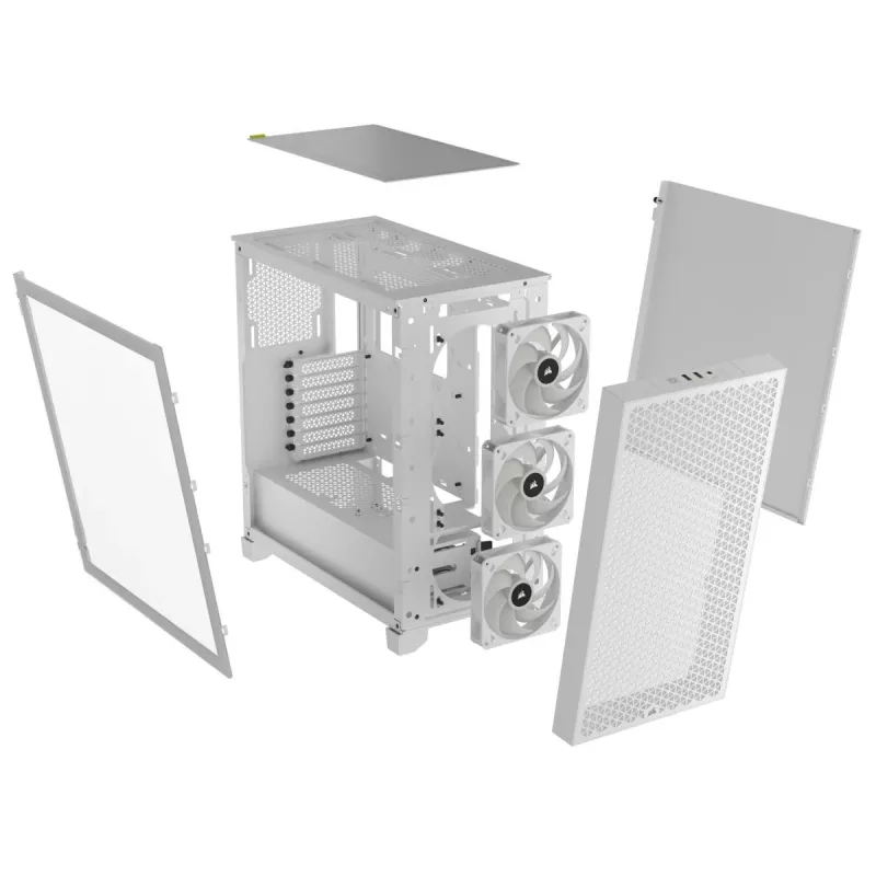CORSAIR Mid-tower Pc Case - 3000d RGB Airflow - White