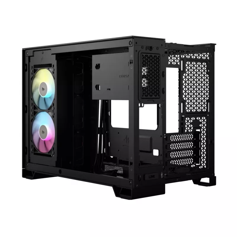 CORSAIR Pc Case - Icue Link 2500x RGB Micro ATX Dual Chamber Black