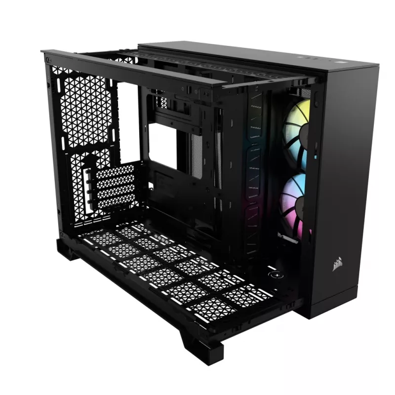CORSAIR Pc Case - Icue Link 2500x RGB Micro ATX Dual Chamber Black