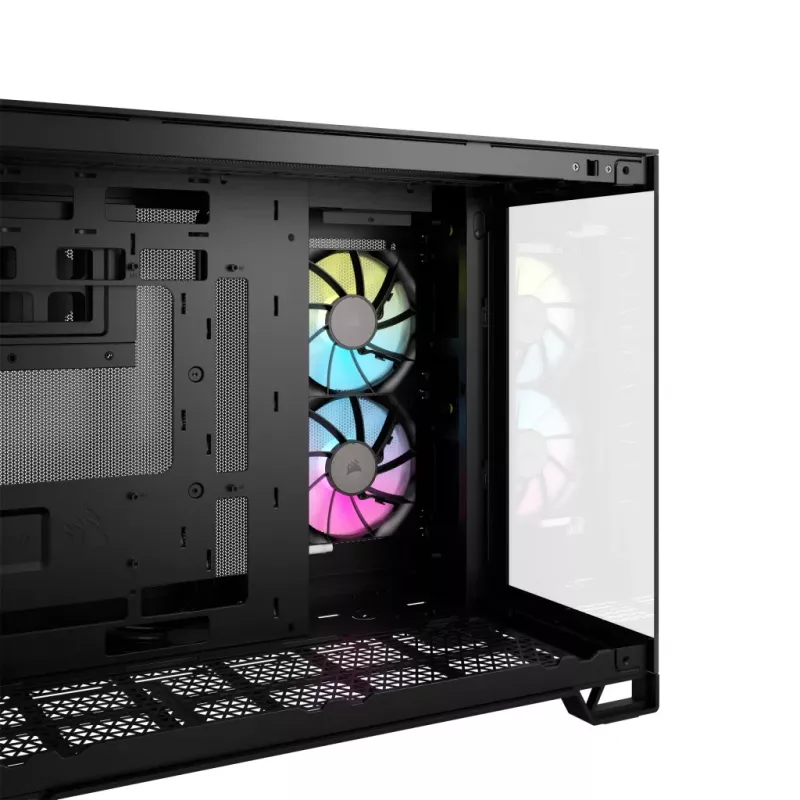 CORSAIR Pc Case - Icue Link 2500x RGB Micro ATX Dual Chamber Black