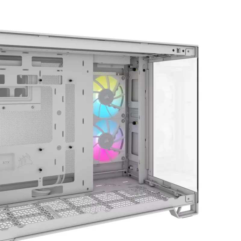 CORSAIR Pc Case - Icue Link 2500x RGB Micro ATX Dual Chamber White