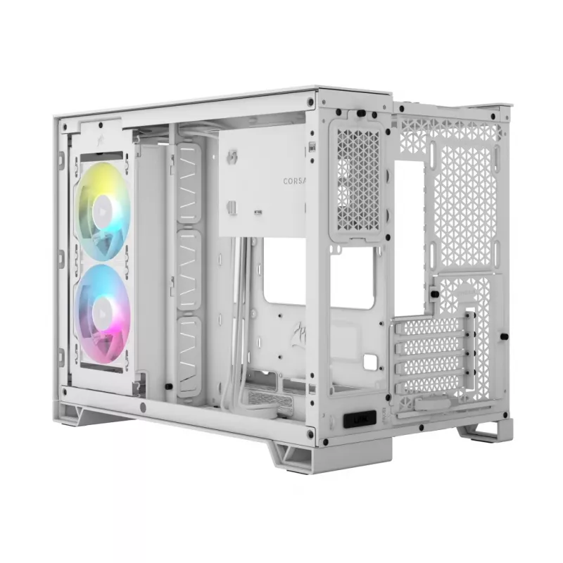 CORSAIR Pc Case - Icue Link 2500x RGB Micro ATX Dual Chamber White