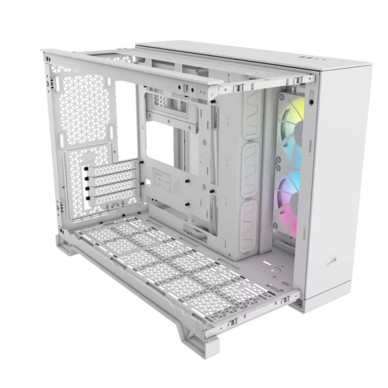 CORSAIR Pc Case - Icue Link 2500x RGB Micro ATX Dual Chamber White