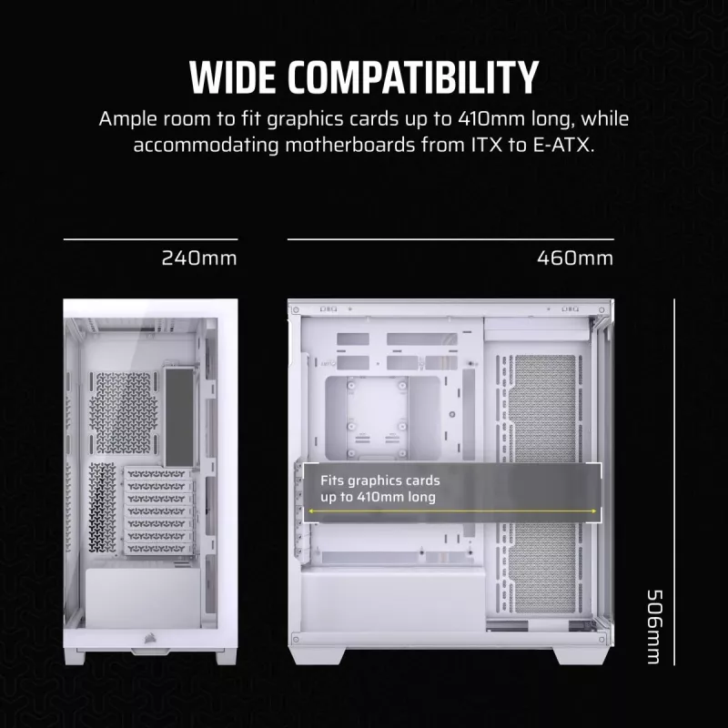 CORSAIR Pc Case - 3500x Mid-tower - White