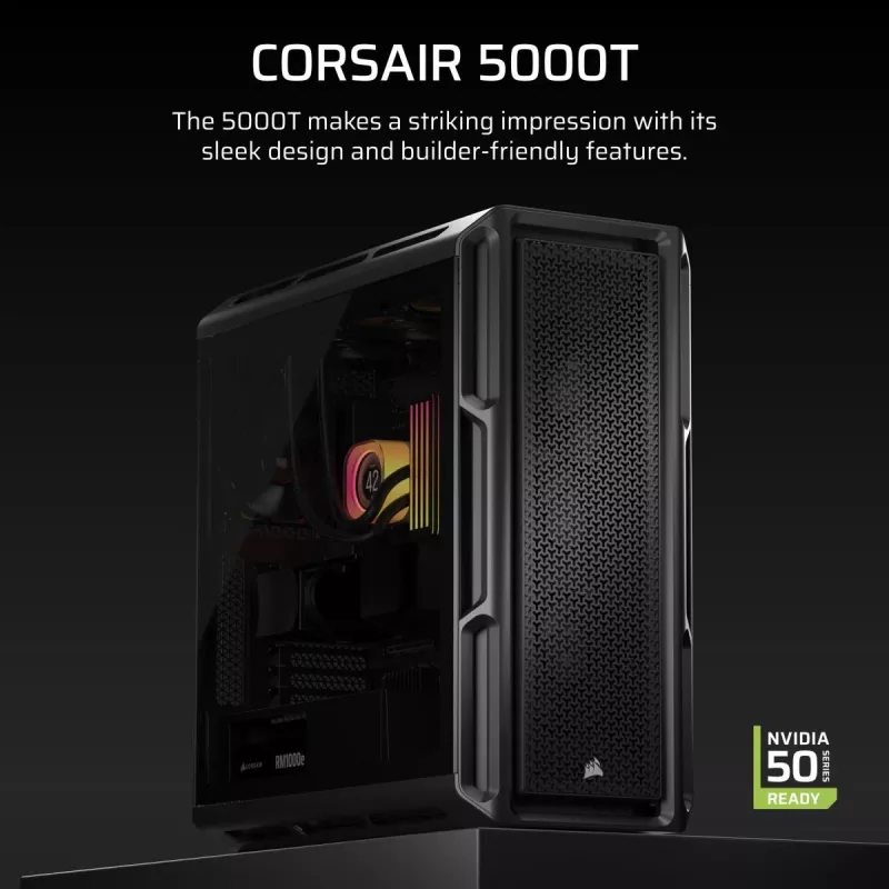 CORSAIR Pc Case - 5000t Mid-tower High-performance