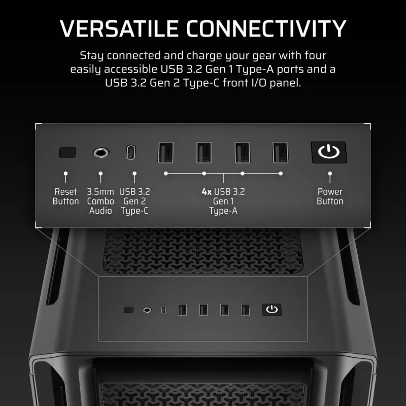 CORSAIR Pc Case - 5000t Mid-tower High-performance
