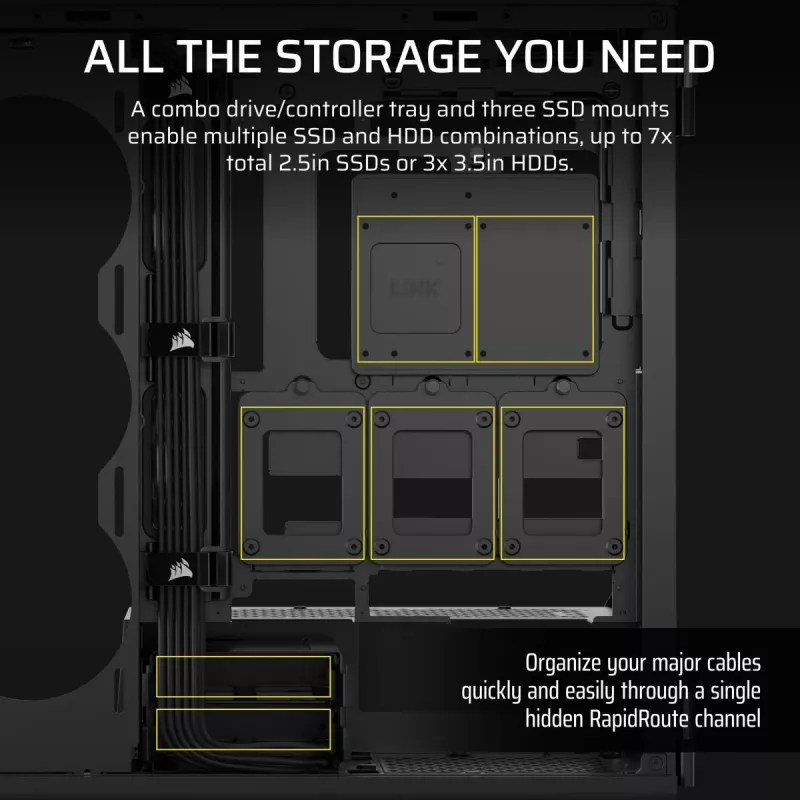 CORSAIR Pc Case - 5000t Mid-tower High-performance