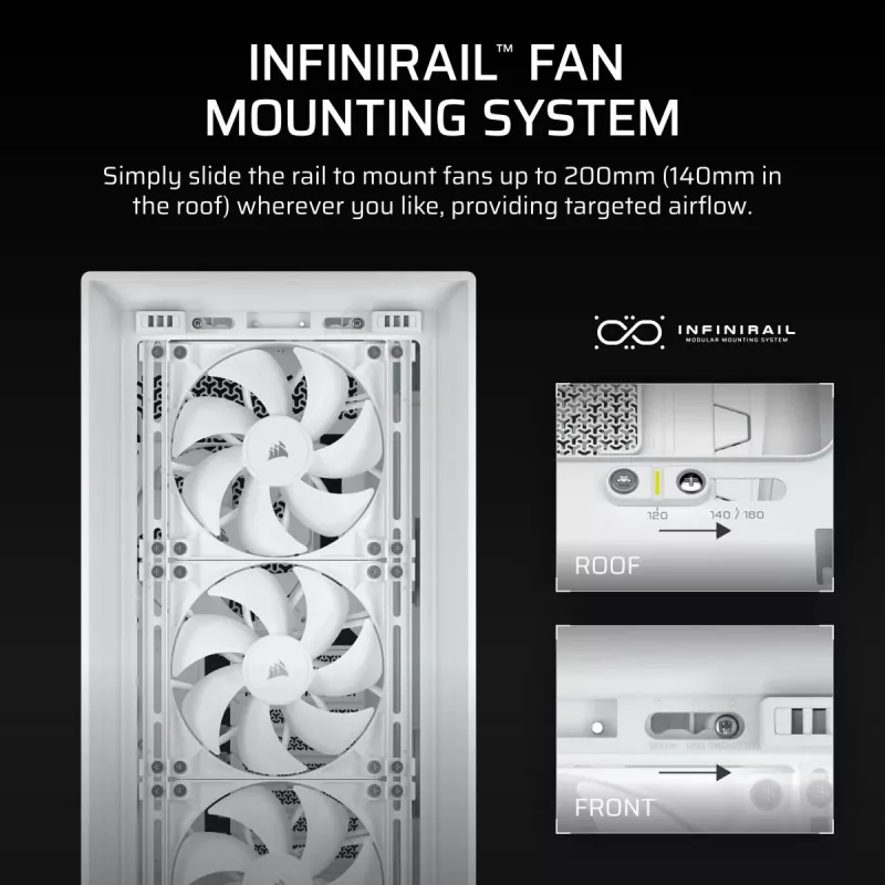 CORSAIR Pc Case - Frame 5000d Rs High-airflow Mid-tower Pc Case - White
