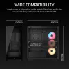 PC Midi Tower case CORSAIR 3500X RS-R ARGB — Black, tempered glass, supports ATX/EATX/Micro-ITX, 3x120 mm front fans