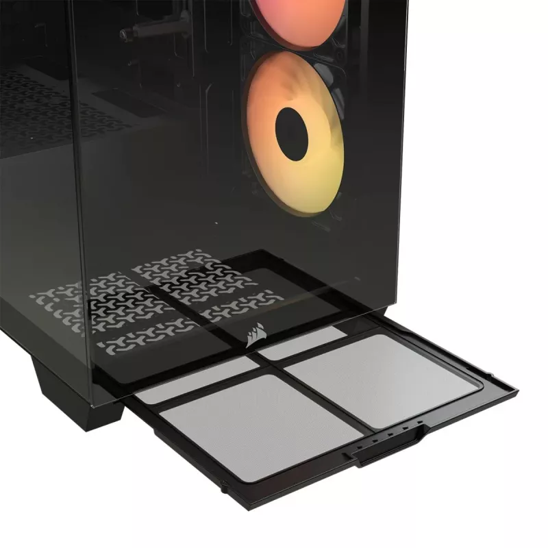 PC Midi Tower case CORSAIR 3500X RS-R ARGB — Black, tempered glass, supports ATX/EATX/Micro-ITX, 3x120 mm front fans