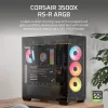 PC Midi Tower case CORSAIR 3500X RS-R ARGB — Black, tempered glass, supports ATX/EATX/Micro-ITX, 3x120 mm front fans
