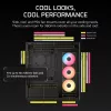PC Midi Tower case CORSAIR 3500X RS-R ARGB — Black, tempered glass, supports ATX/EATX/Micro-ITX, 3x120 mm front fans