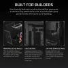 PC Midi Tower case CORSAIR 3500X RS-R ARGB — Black, tempered glass, supports ATX/EATX/Micro-ITX, 3x120 mm front fans