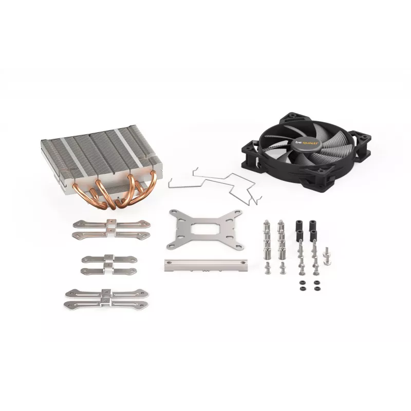be quiet Shadow Rock LP CPU Cooler, Single 120mm PWM Fan, For Intel Socket: 1200 / 2066 / 1150 / 1151 / 1155 / 2011(-3) Square ILM, For AMD Socket: AM2(+) / AM3(+) / AM4 / FM1 / FM2(+), 130W TDP, 75.4mm Height