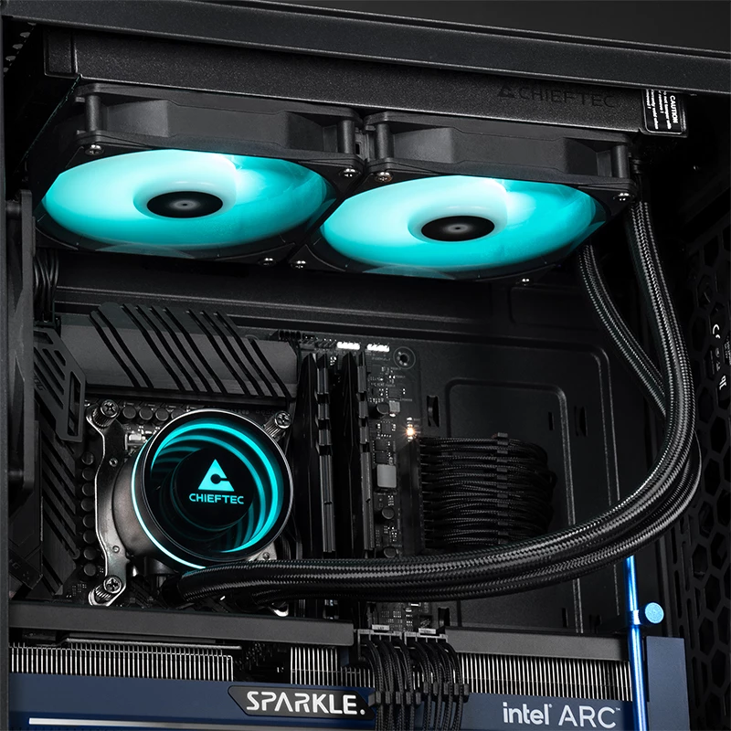 Liquid CPU Cooler CHIEFTEC ICEBERG 240 RGB CLC-240-RGB — 240mm radiator, AIO, RGB lighting