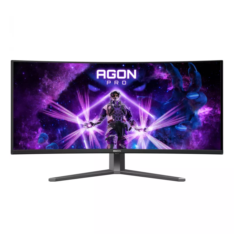 AOC AGON PRO AG346UCD computer monitor 86.4 cm (34 inch) 3440 x 1440 pixels Wide Quad HD QD-OLED Black, Grey