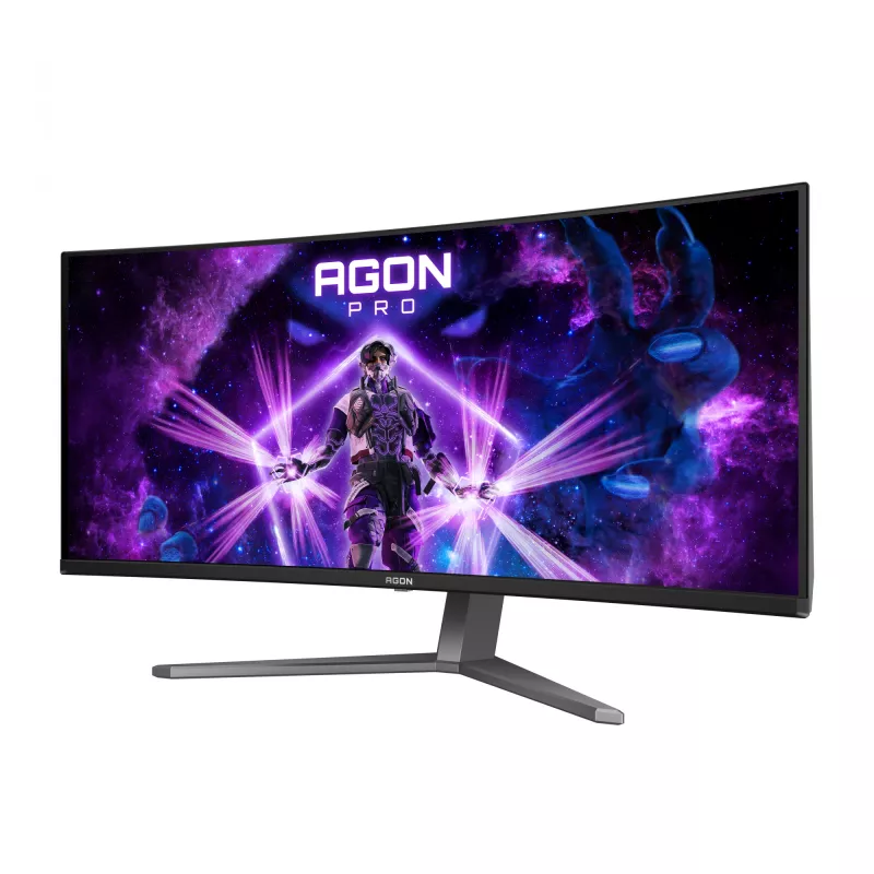 AOC AGON PRO AG346UCD computer monitor 86.4 cm (34 inch) 3440 x 1440 pixels Wide Quad HD QD-OLED Black, Grey