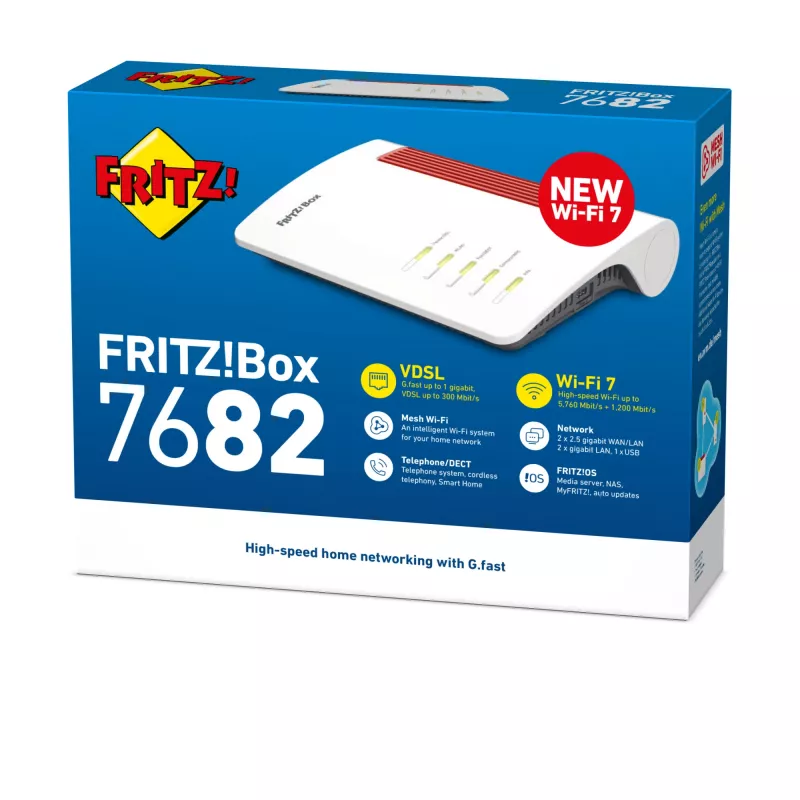 Box 7682 wireless router 2.5 Gigabit Ethernet Dual-band (2.4 GHz / 5 GHz) White