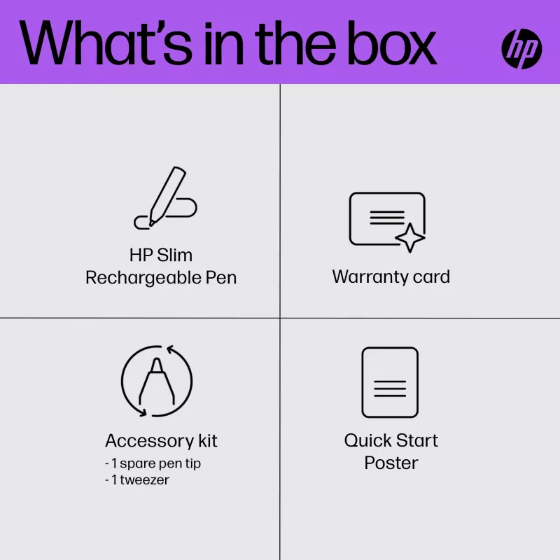 HP Slim Rechargeable Pen HP Slim Rechargeable Pen Black Built-in Battery