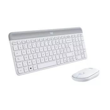 LOGITECH Slim Wireless Keyboard And Mouse Combo Mk470 - Offwhite - Azerty French