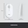 LOGITECH Slim Wireless Keyboard And Mouse Combo Mk470 - Offwhite - Azerty French