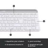 LOGITECH Slim Wireless Keyboard And Mouse Combo Mk470 - Offwhite - Azerty French