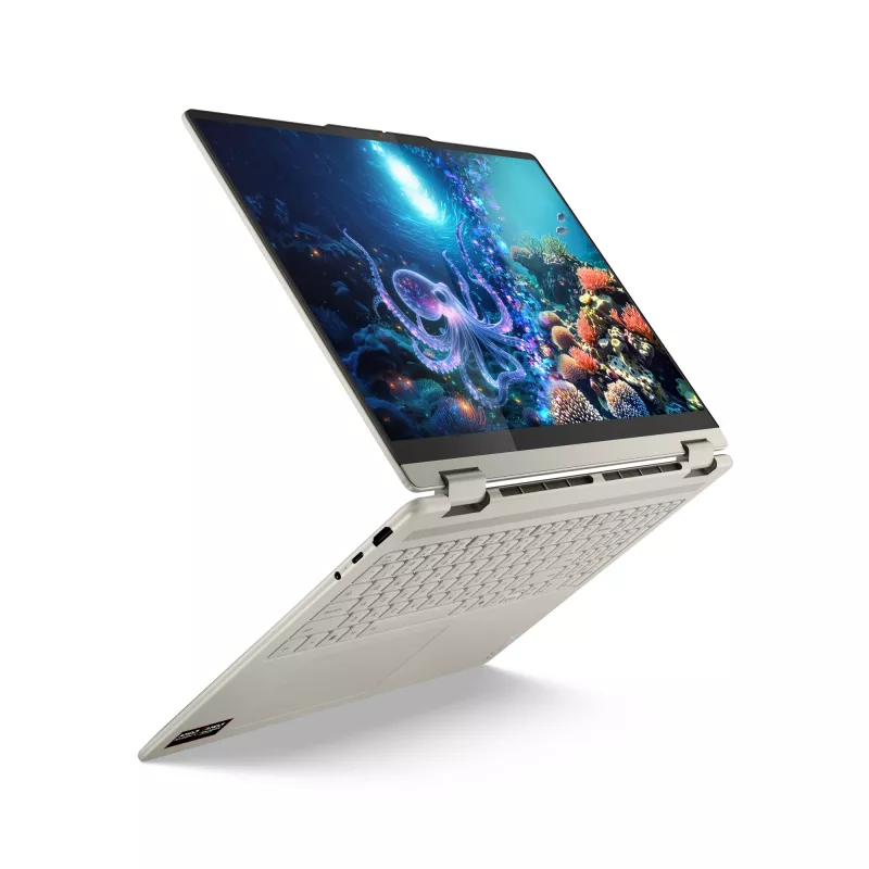 Lenovo Yoga 7 2-in-1 16AKP10 Copilot+ PC AMD Ryzen™ AI 7 350 Hybrid (2-in-1) 40.6 cm (16 inch) Touchscreen 2.8K 16 GB LPDDR5x-SDRAM 1 TB SSD Wi-Fi 7 (802.11be) Windows 11 Home German Grey